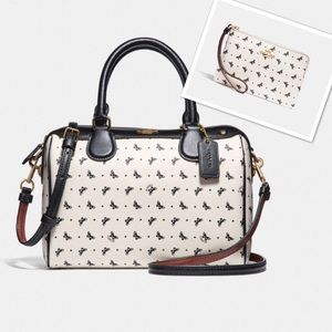 🔥COACH Mini Bennett & Wristlet Butterfly Dot